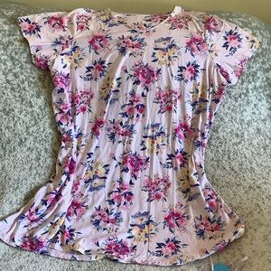 Croft & Barrow Plus 2X Sleepwear Floral Print Short Sleeve Nightgown Resale